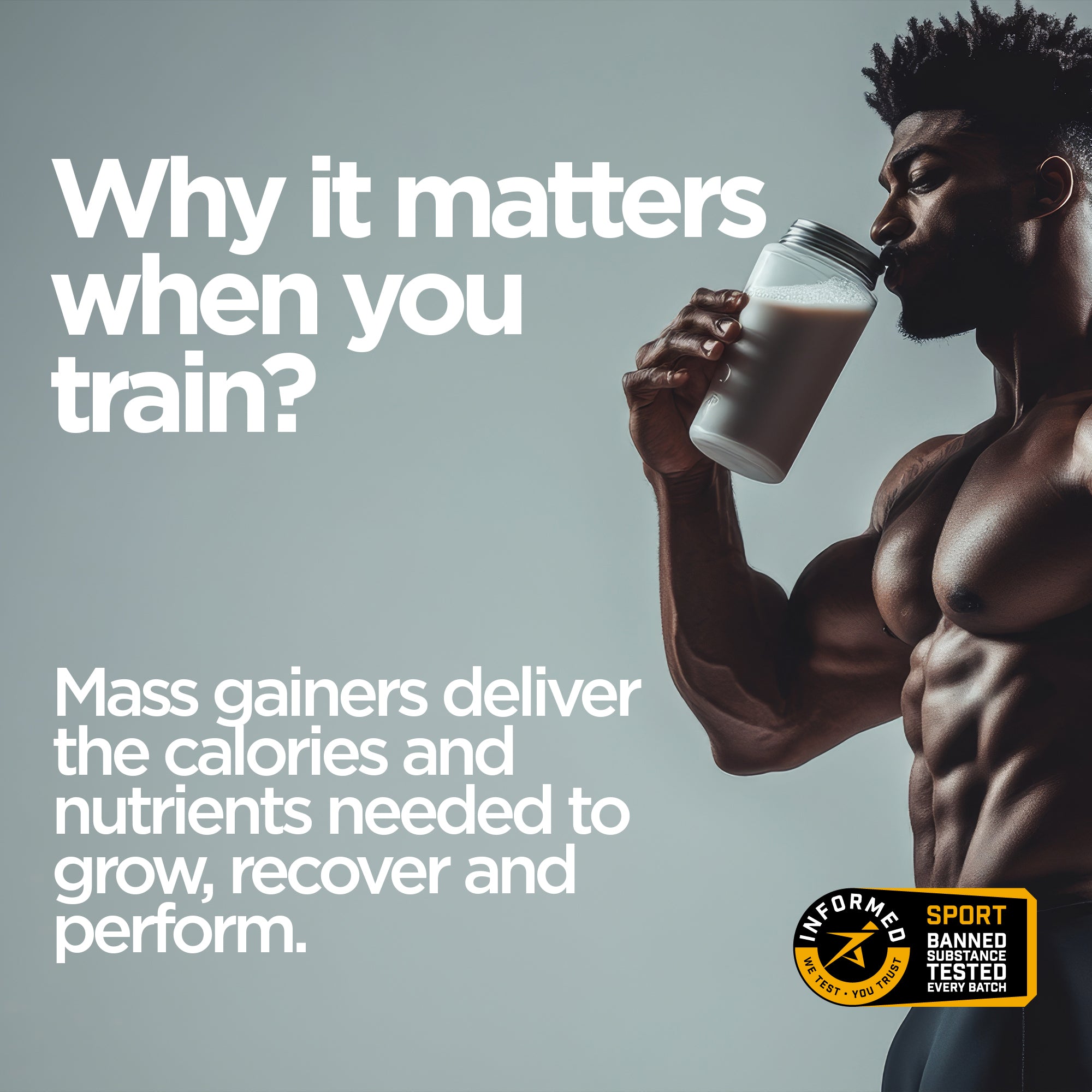 Pro Whey Mass Gainer - Grass Fed - Informed Sport - Raw Sport